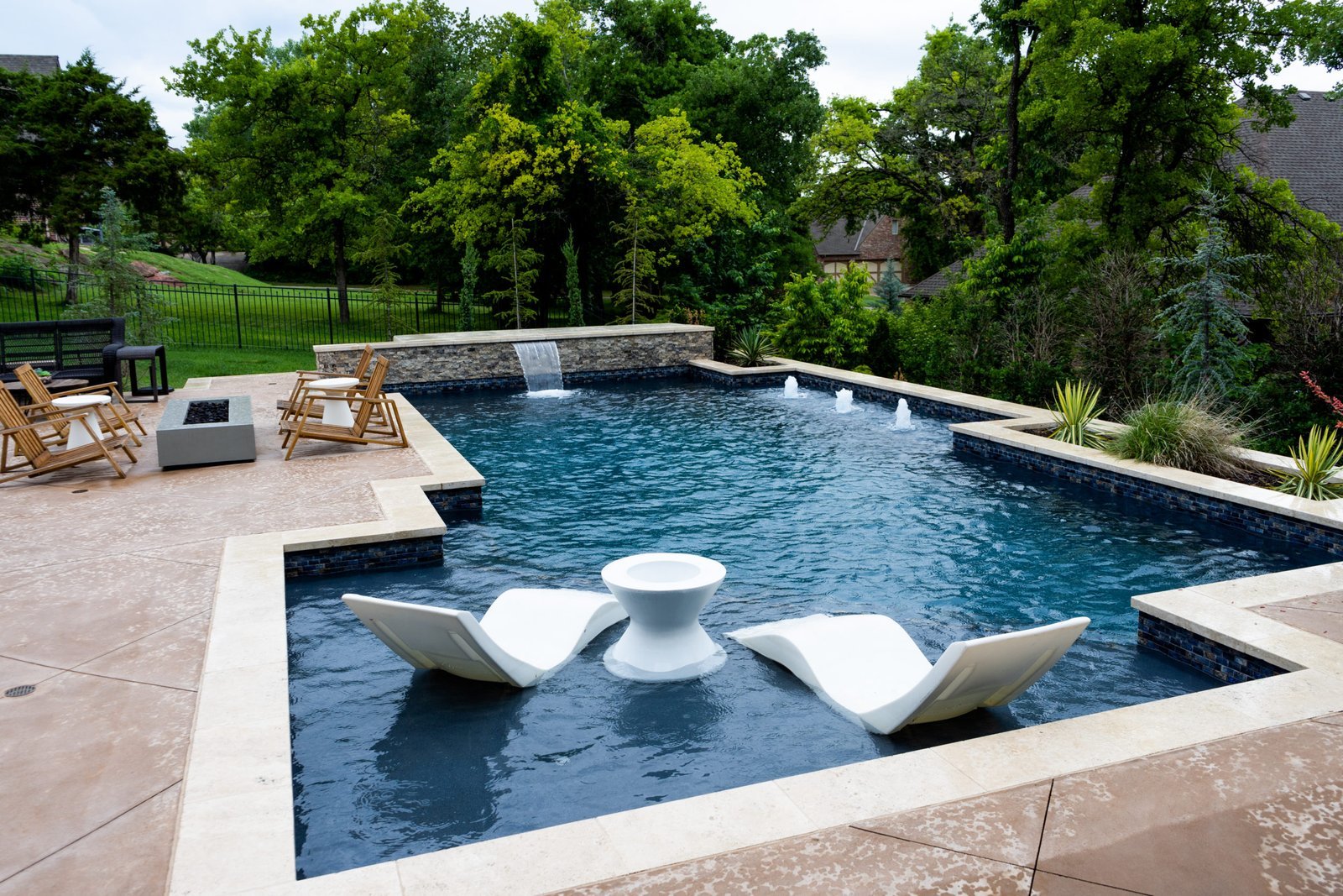 Resurfaced backyard pool by SC Pool Resurfacing
